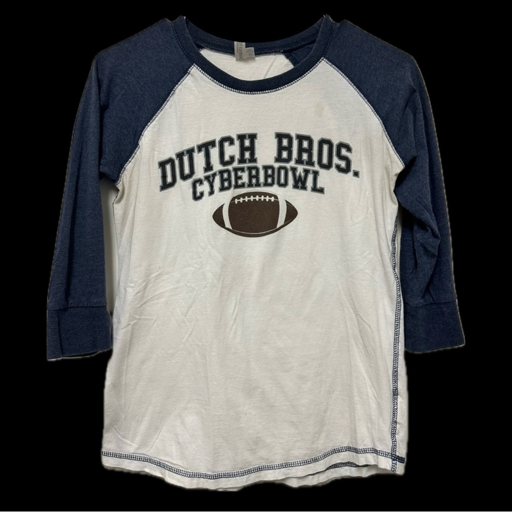 Dutch Bros *very old school* Cyberbowl Baseball Tee